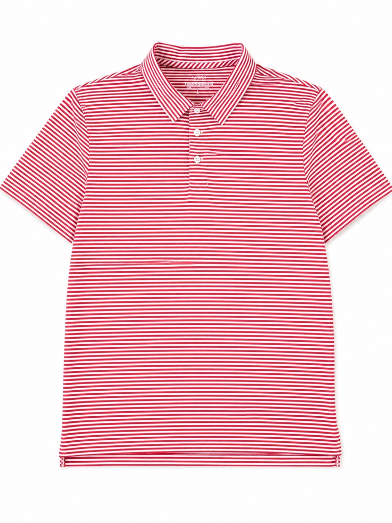 J.Crew Performance Golf Polo Shirt Men’s Large Red White Stripe Stretch Preppy
